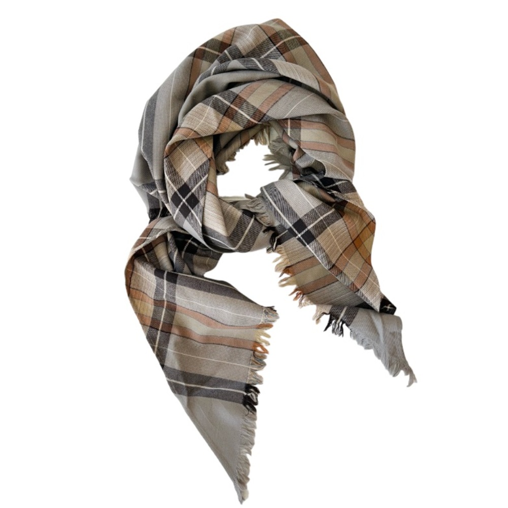 Vintage Highland Queen Wool Plaid Scarf